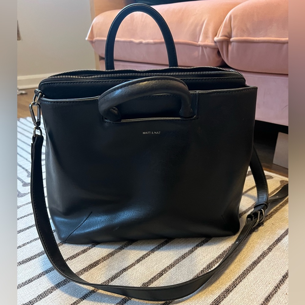 Matt & Nat Women’s Laptop Messenger Bag Briefcase Black